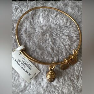 Alex and Ani Gold Cupcake Charm Bangle Bracelet Retail $28